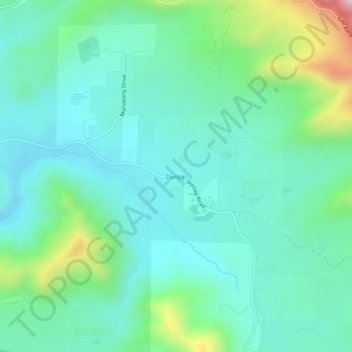 Mapa topográfico Dunlap, altitude, relevo