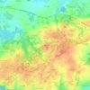Mapa topográfico Gouezan, altitude, relevo