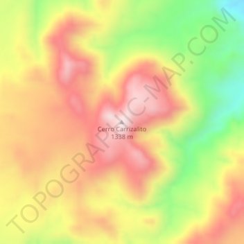 Mapa topográfico Cerro Carrizalito, altitude, relevo