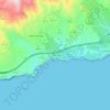 Mapa topográfico La Parra, altitude, relevo