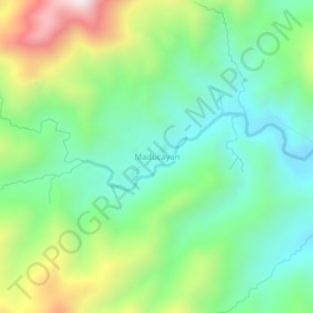 Mapa topográfico Maducayan, altitude, relevo