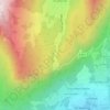 Mapa topográfico Col du Frêne, altitude, relevo
