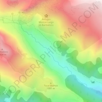 Mapa topográfico San Quilez, altitude, relevo