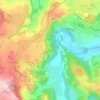 Mapa topográfico Les Ayeux, altitude, relevo