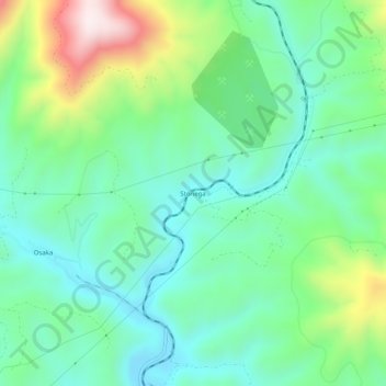 Mapa topográfico Stonega, altitude, relevo