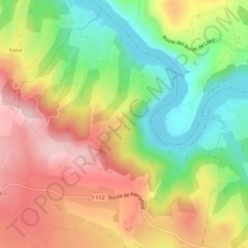 Mapa topográfico Pêt de l'âne, altitude, relevo