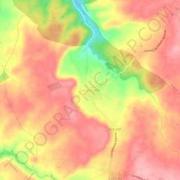 Mapa topográfico La Higuera, altitude, relevo