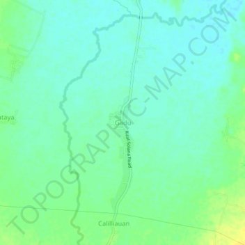 Mapa topográfico Gadu, altitude, relevo