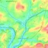 Mapa topográfico Hemsford, altitude, relevo