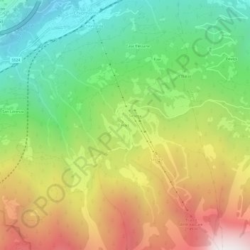 Mapa topográfico Frais, altitude, relevo