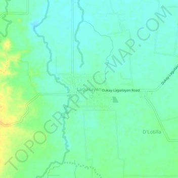 Mapa topográfico Laguilayan, altitude, relevo