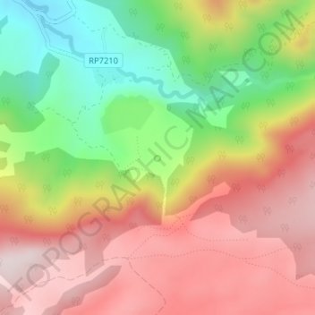 Mapa topográfico Zaouiat Ifrane, altitude, relevo