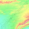 Mapa topográfico Karak, altitude, relevo