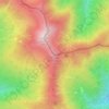 Mapa topográfico Poggio delle Ignude, altitude, relevo