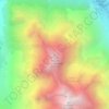 Mapa topográfico Grande Aiguille de la Bérarde, altitude, relevo