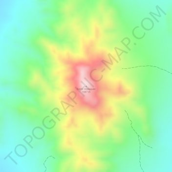 Mapa topográfico Cerro Velásquez, altitude, relevo