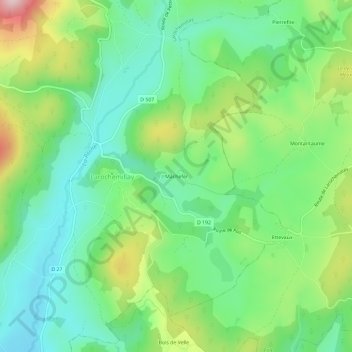 Mapa topográfico Mâchefer, altitude, relevo