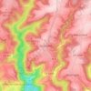 Mapa topográfico Hoscheid, altitude, relevo