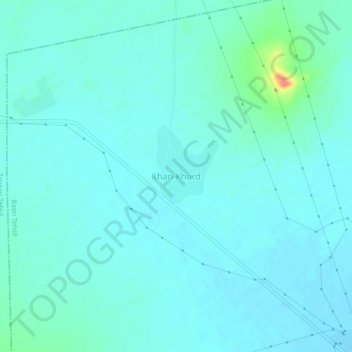 Mapa topográfico Khari Khurd, altitude, relevo