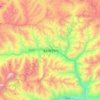 Mapa topográfico Lhodrak, altitude, relevo