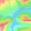 Mapa topográfico la Baronia de Sant Oïsme, altitude, relevo