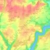 Mapa topográfico Pennanguer Bihan, altitude, relevo