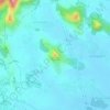 Mapa topográfico Gunung Pangrango, altitude, relevo