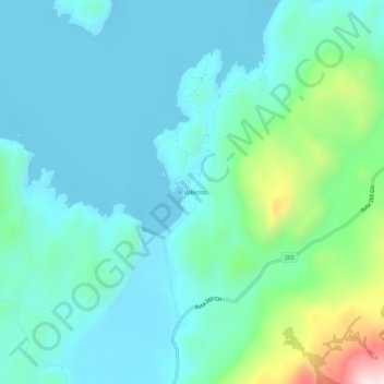 Mapa topográfico El Vallecito, altitude, relevo