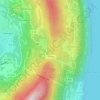 Mapa topográfico Belvédère de la Biche, altitude, relevo