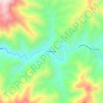 Mapa topográfico Millersville, altitude, relevo