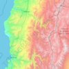 Mapa topográfico Norte Chico, altitude, relevo