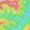 Mapa topográfico Barbagosa, altitude, relevo