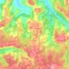Mapa topográfico Les Farges du Pic, altitude, relevo