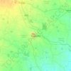 Mapa topográfico Nalgonda, altitude, relevo