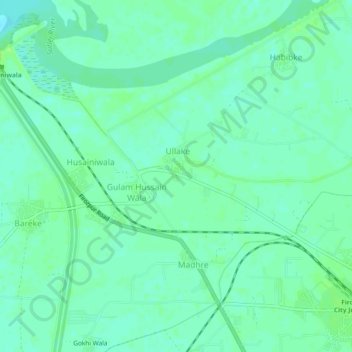 Mapa topográfico Kunde, altitude, relevo