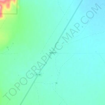 Mapa topográfico Apache, altitude, relevo