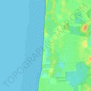 Mapa topográfico Stella-Plage, altitude, relevo