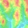 Mapa topográfico Pedrouzo, altitude, relevo