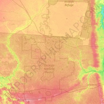 Mapa topográfico Noah Island, altitude, relevo