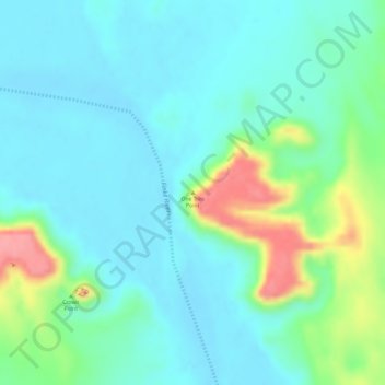 Mapa topográfico One Tree Point, altitude, relevo