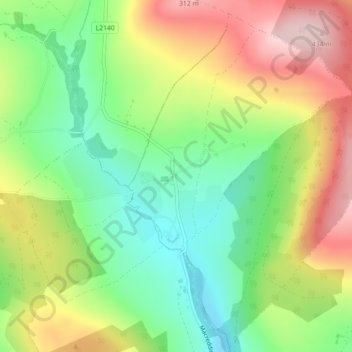 Mapa topográfico Macreddin, altitude, relevo