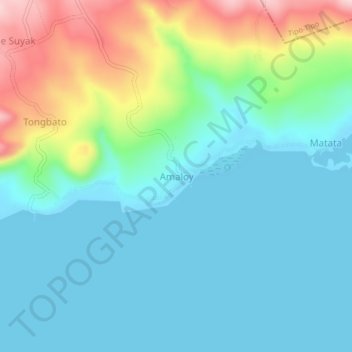 Mapa topográfico Amaloy, altitude, relevo