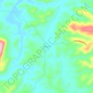 Mapa topográfico Amaro, altitude, relevo