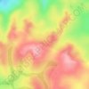 Mapa topográfico Adamawa Plateau, altitude, relevo