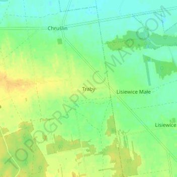 Mapa topográfico Traby, altitude, relevo