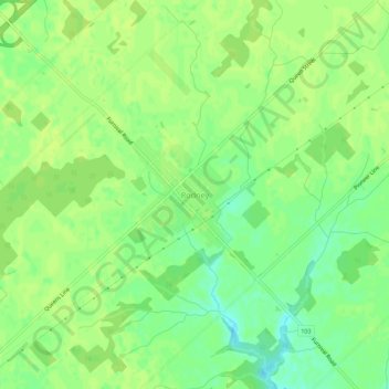 Mapa topográfico Rodney, altitude, relevo