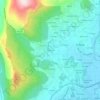 Mapa topográfico A Barrosa, altitude, relevo