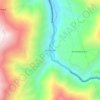 Mapa topográfico Huaracalla, altitude, relevo