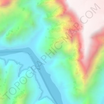 Mapa topográfico Bat Cave, altitude, relevo