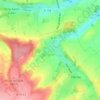 Mapa topográfico Cuhem, altitude, relevo